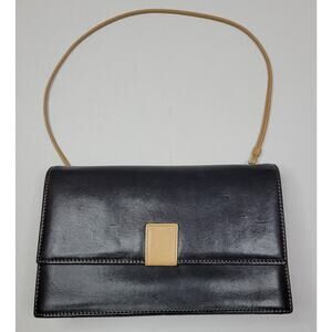 Caterina Lucchi Brown & Tan Italian Leather Shoulder Hand Bag Purse 8.5 x 5.5x 2